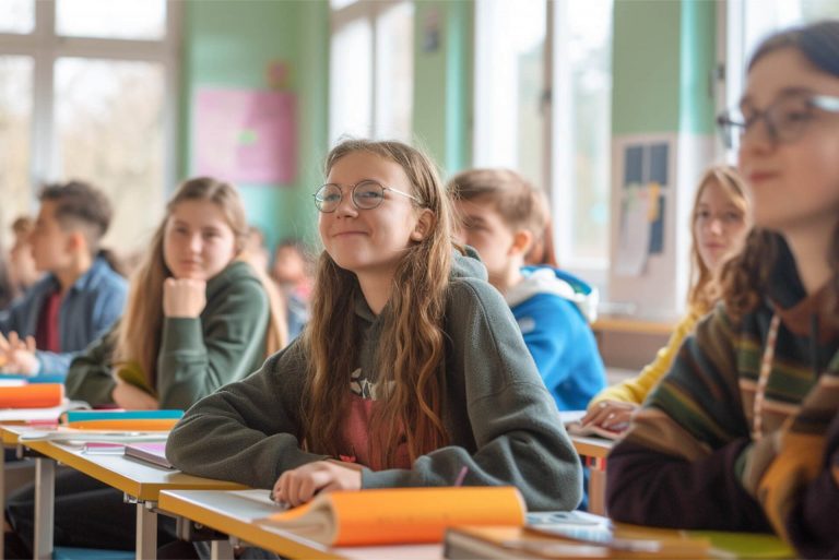 Παιδιά 14 χρονών σε τάξη